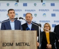 Kryetari Veseli mori pjesë në ceremoninë e lëshimit në punë të sistemit për prodhimin e tubave prej çeliku, në Fabrikën “Exim Metal”, në Shtime